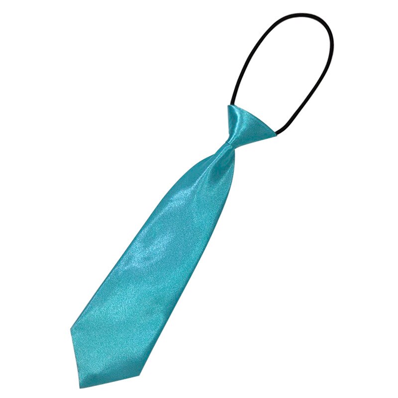 Cravate élastique à la pour garçons et filles, pour enfants, pour mariage, couleur unie
