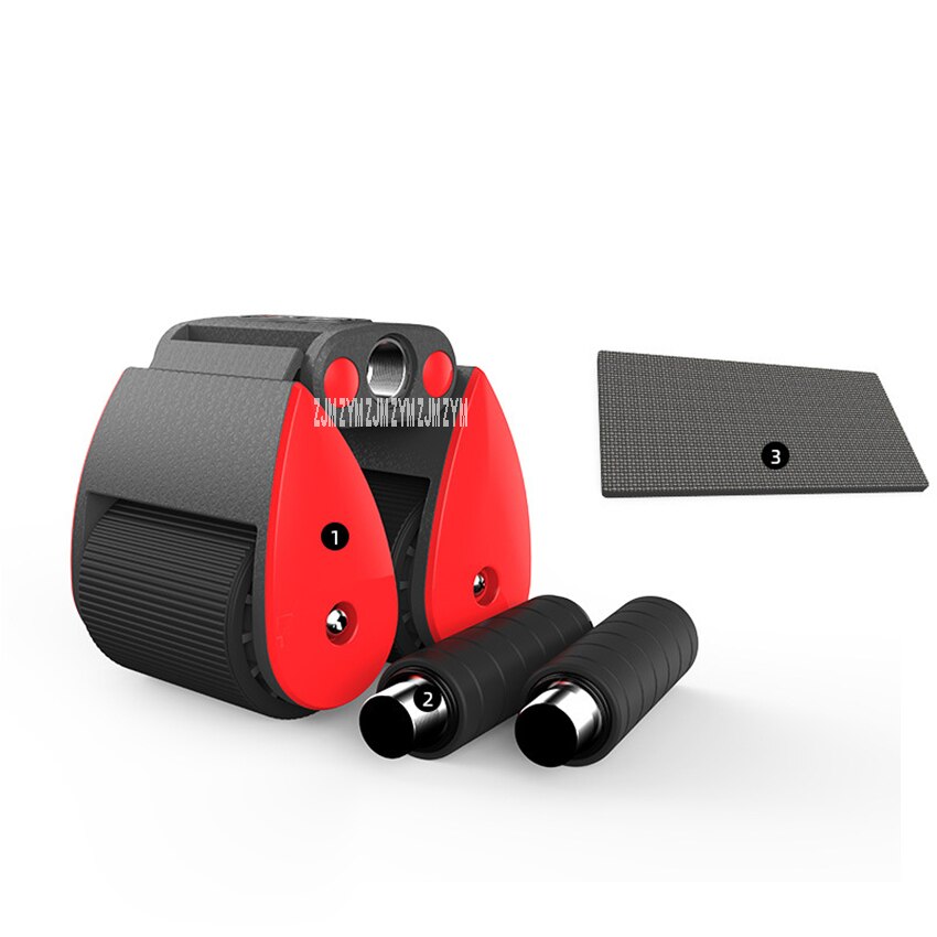 Folding Ab Roller Coaster Home Gym Abdominal Muscle Training Device Wheel Double Wheel Power Roller Indoor Fitness Equipment