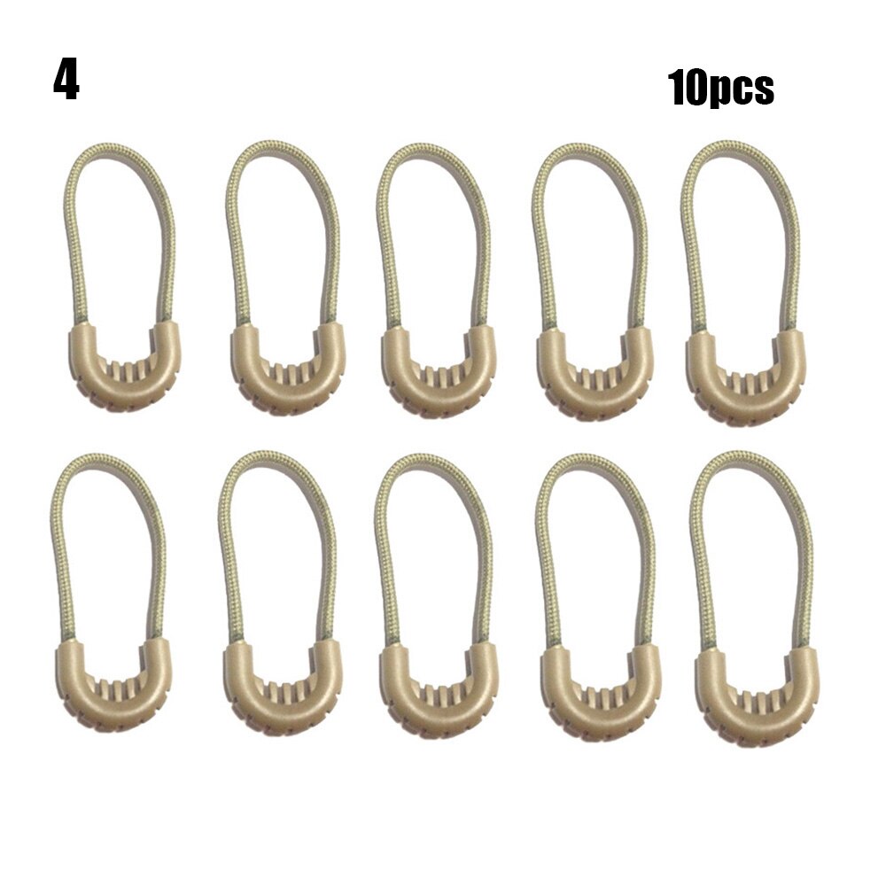 Clothing Bags Clip Buckle Suitcase Tent Backpack Ends Lock Zips Cord Rope Pullers Zip Puller Replacement Zipper Pull: -10pcs style 4