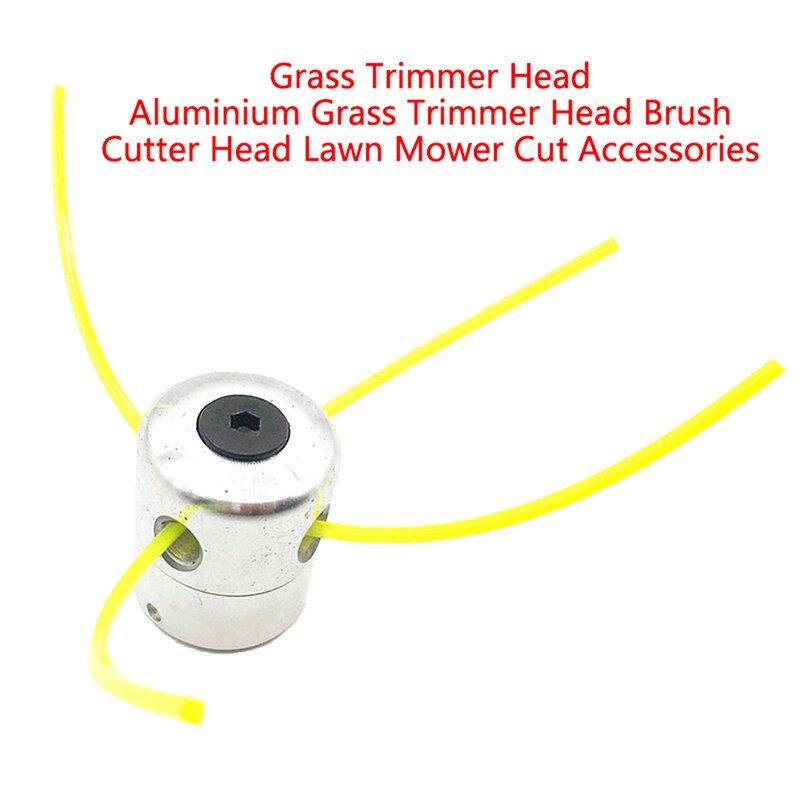 Tête de coupe gazon en aluminium avec 4 lignes tête de débroussailleuse accessoires de tondeuse à gazon tête de coupe pour remplacement de Strimmer