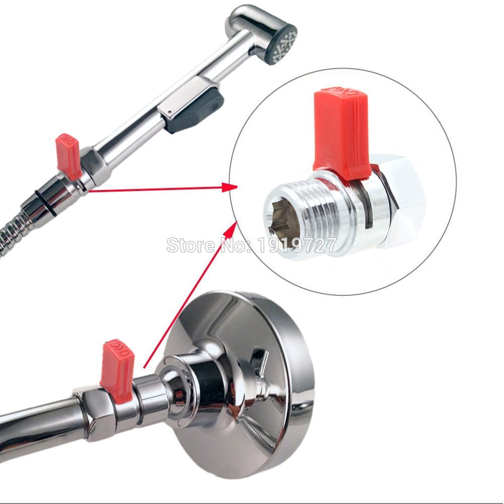 Shower Pressue Quick Valve Brass Water Control Valve Shut Off Switch for Bidet Spray or Top Rain Shower Hand Head