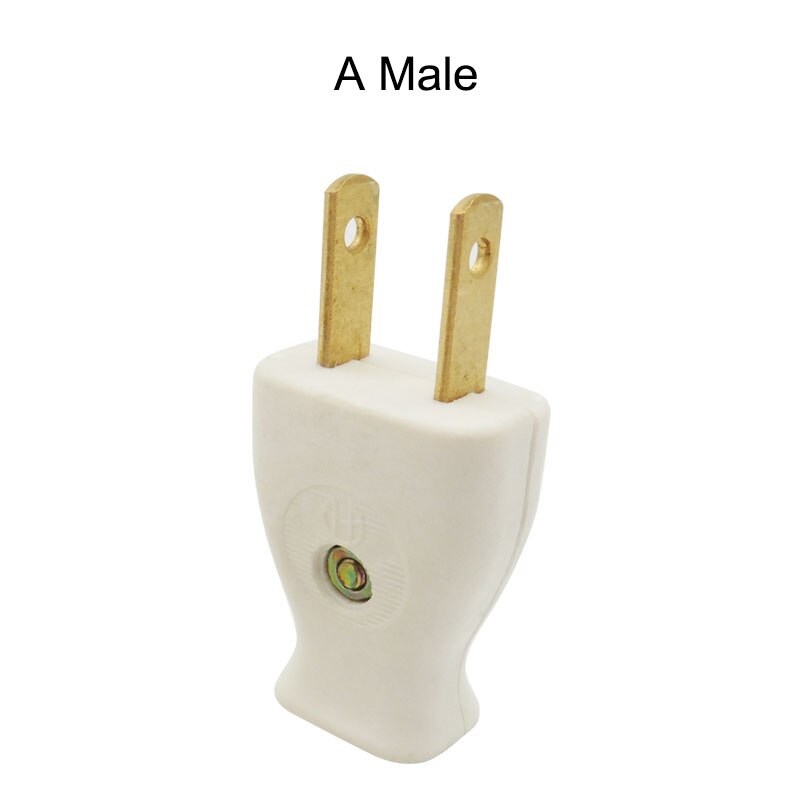 Japanese plug Butt Electrical Plug Socket Power Connector Cable Cord Female Male Converter Adaptor 15A 125V Pure cupper plug: A Male