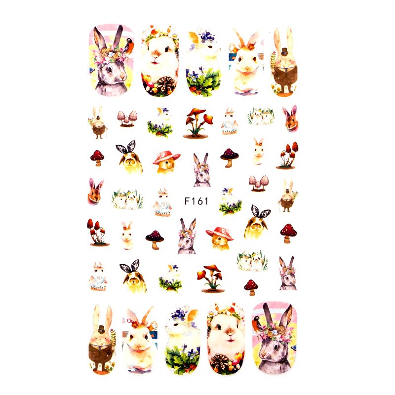 Nail Sticker DIY Retro Personality Pattern Flower Bunny Nail Decoration Sticker Marilyn Monroe Nail Sticker: 7-A140017