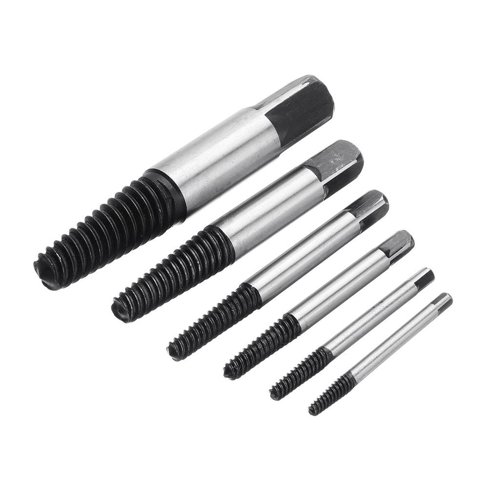 Extracteur de vis endommagé Double face, jeu d&#39;extracteur de vis cassées, accessoires de perceuse Dremel 5/6 pièces