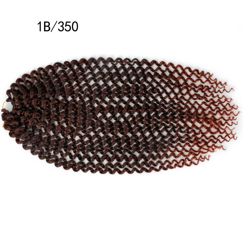 LISI GIRL Hair Braided Synthetic Curly Hair Extension Crochet Braid 17 inch Synthetic Hair Crochet Braids: #144