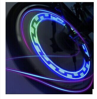 7 førte cykel eger lys mountainbike ståltråd lys hjul kører dekorative lys fuld farve