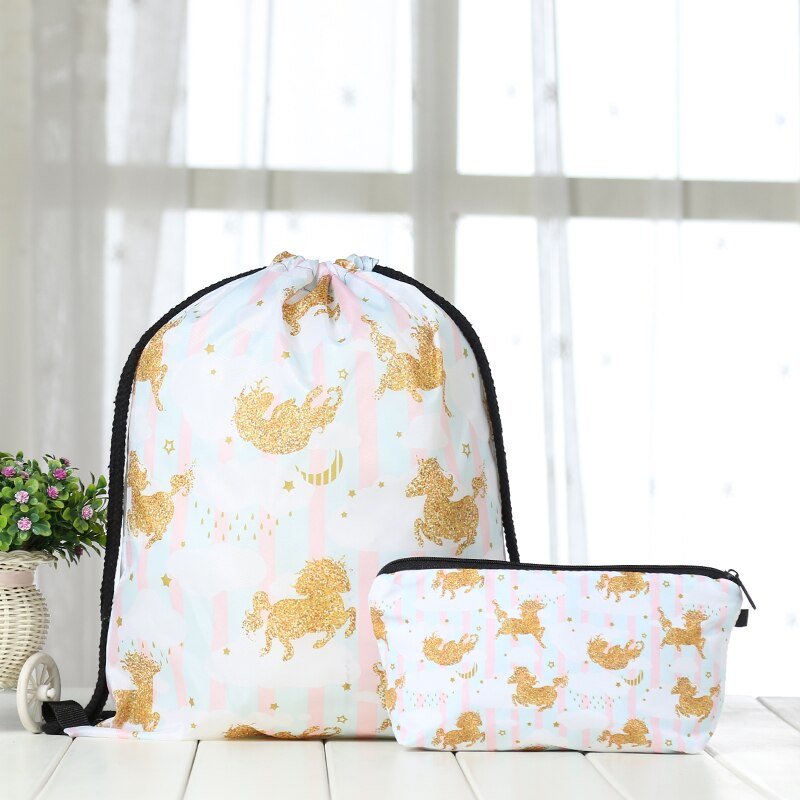 Nova fábrica saco de ombro das mulheres unissex saco de ombro dos homens de impressão de unicórnio: STYEL4