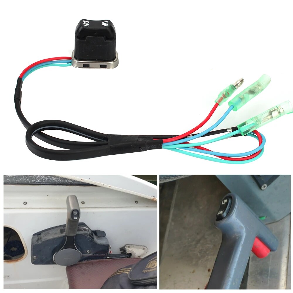 Automatic push button switch trim tilt switch mounting kit for r 4-- stroke engine marine ship accessories outboard remote control