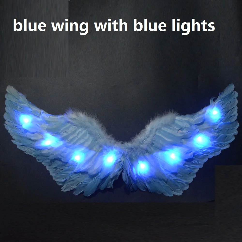 Princess Women Kids LED Glow Light Angel Feather Wing Fairy Girls Props Party Costume Wedding Decoration Christmas Halloween