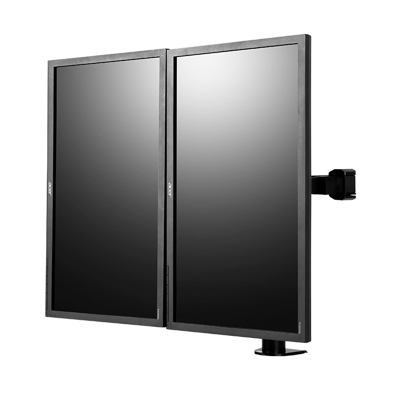 Dual Monitor Stand Arms Fully Adjustable Desktop Two LCD Monitor Mount Display Stand for 10"-30" Max Support 10KG Per Arm