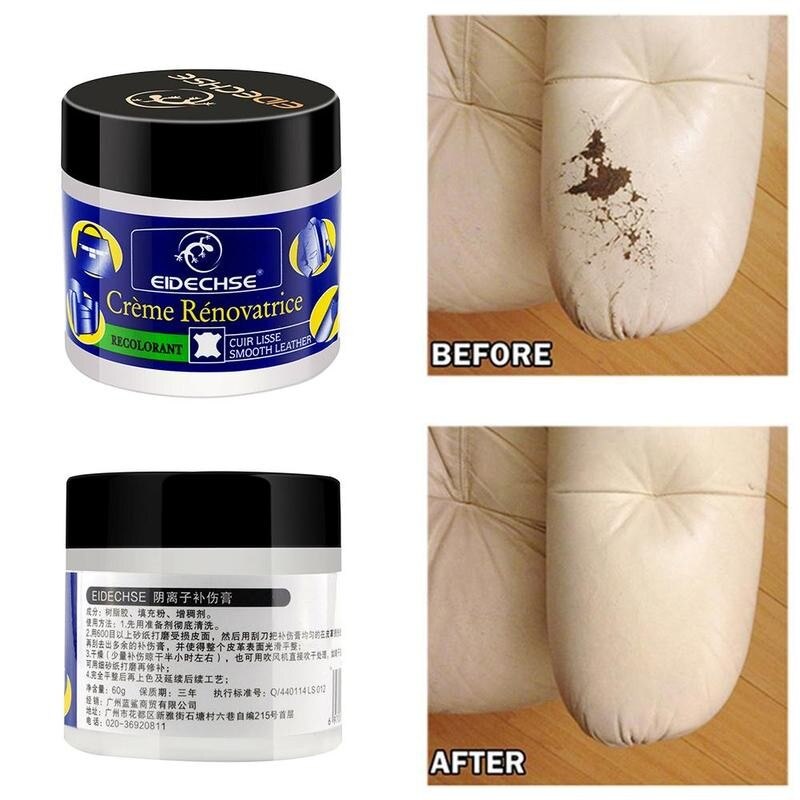 Multifunction Leather Vinyl Repair Filler Compound Restoration Can CSV Seat For Leather Holes Sofa Burns Car Cream Cracks X4D1