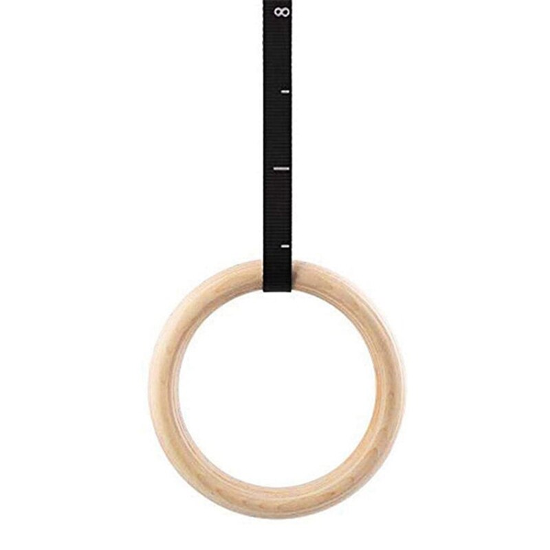 1 stk birk fitness ringe gymnastik trænings ring træ 32mm øvelse fitness gymnastik ringe gym øvelse