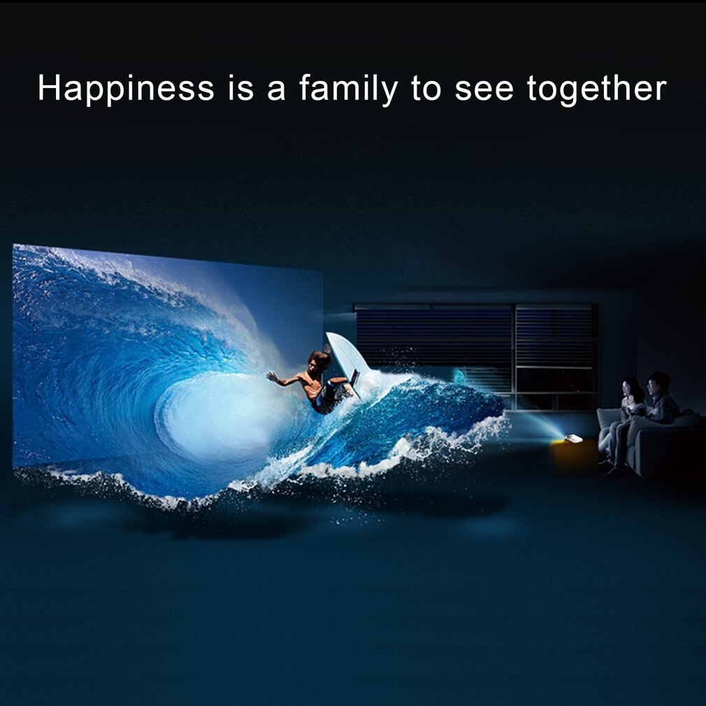 Leshp Draagbare Multi-Media Led Video Projector 1080P Hd 1200 Lm Met Keystone Voor Office Home Cinema Theater tv Game 1000:1