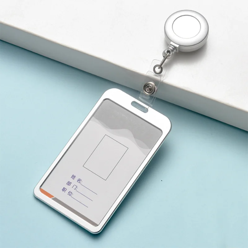 Kobiety Mężczyźni etui na karty Moda Metalowe wysuwane etui na karty kredytowe etui na identyfikator banku Odznaka Dziecko Pokrowiec na kartę autobusową