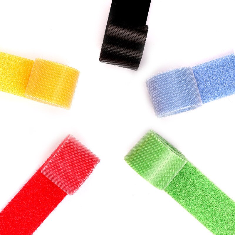 1m Fastener Tape Magic Velcros Strap Hook Loop Side Cable Tie Nylon Sticker Disks DIY Shoes Clothing Sewing Accessories