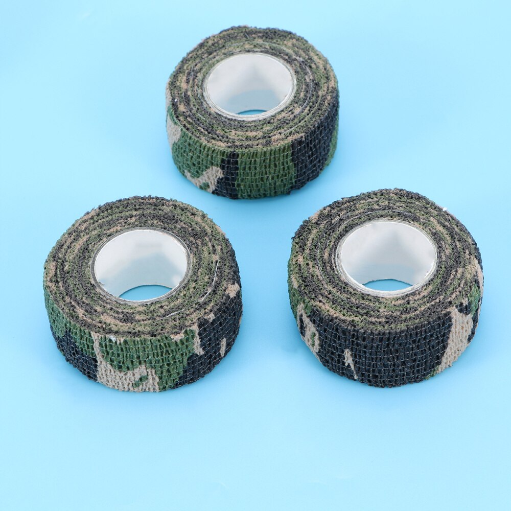 3Pcs Duurzaam Bos Camouflage Bandage Zelfklevende Elastische Waterdichte Ehbo Tape