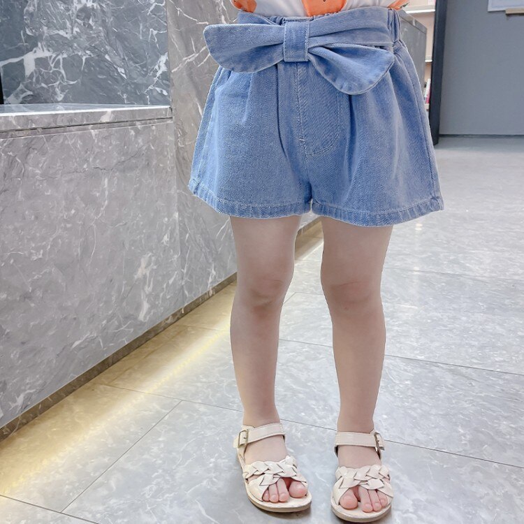 Pantaloncini di Jeans corti per bambini per ragazze moda Jeans corti da principessa 2022 pantaloni per bambini estivi per abbigliamento per bambini adolescenti