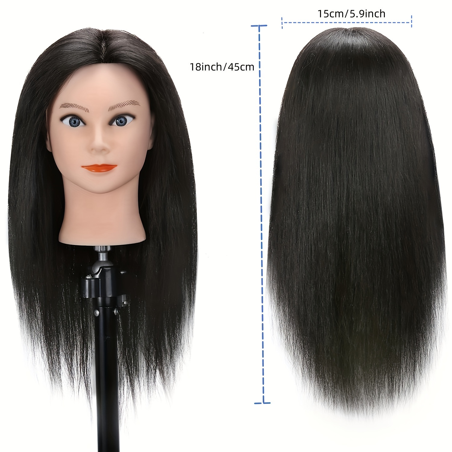 Hair Mannequin Head for Hairdresser Training and Practice-Perfect for Use