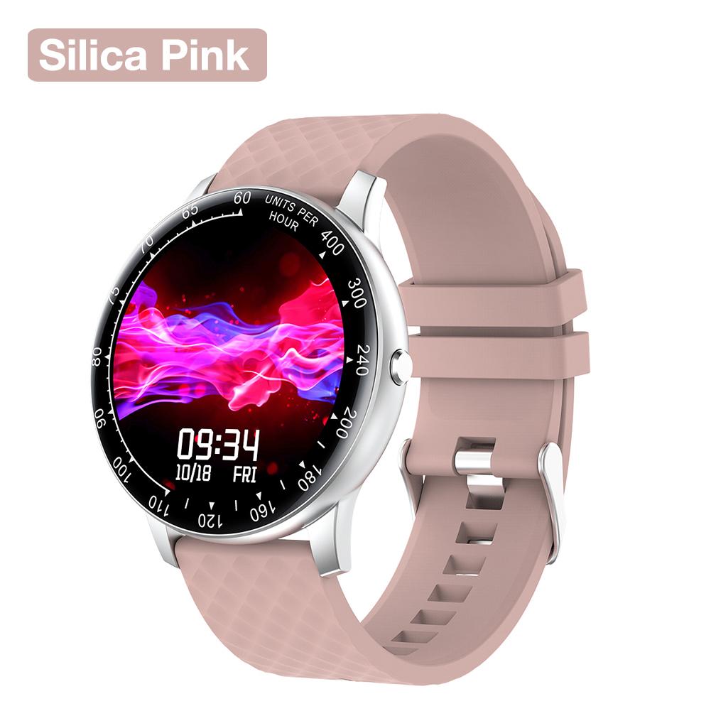 Einfache Stil voll berühren IP68 Wasserdichte Intelligente Uhr Schlank Sport Armbinde HD Bildschirm Gesundheit Überwachung Armbinde Smartwatch: Kieselsäure  Rosa