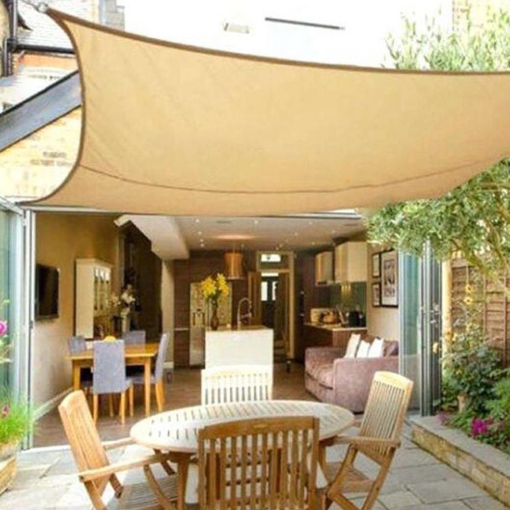 Waterproof Sun Shade Sail Collapsible Polyester Camping Tent Sun Shelter Awning Garden Tool