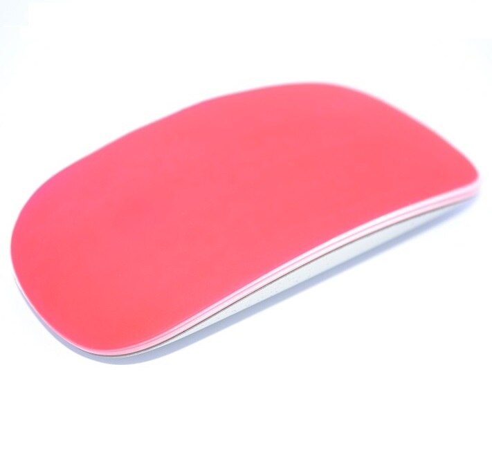 Notbook Mäbenutzen Haut Schutz Für iMac Magie Farbe Oval Weiche Maus Aufkleber Abdeckung Für Macbook Luft Profi Retina 11 13 15 silikon: rot