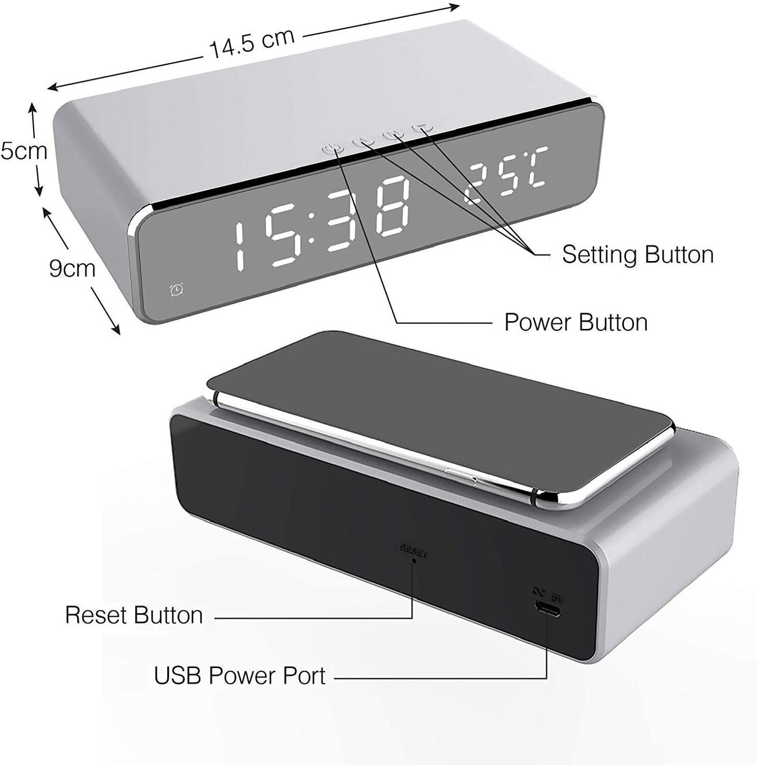 LED Electric Alarm Clock Digital Thermometer Clock... – Grandado