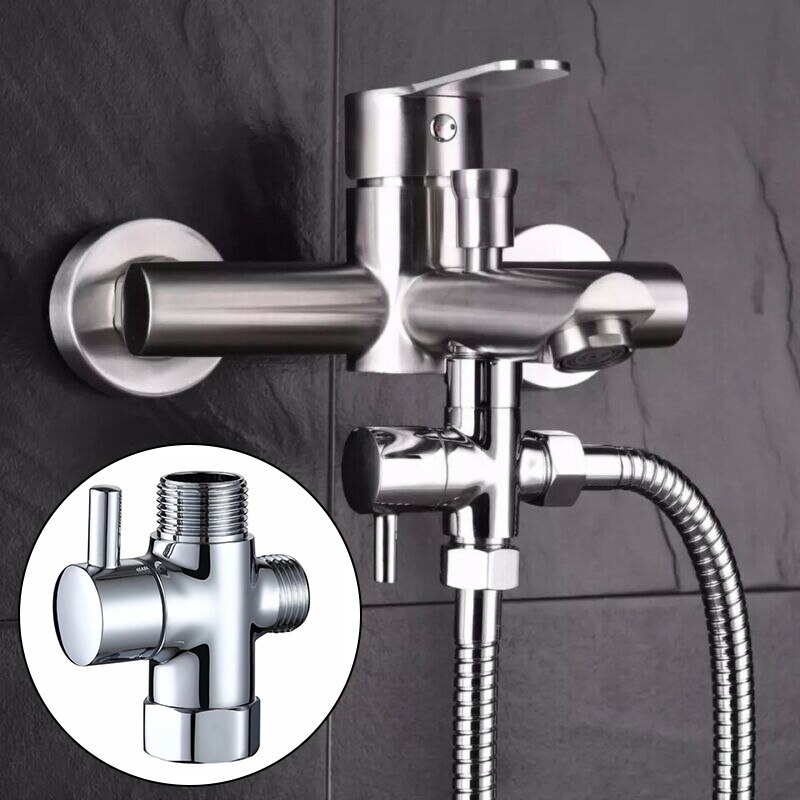 Rozdzielacz węża prysznicowego mosiądz 3-drożny rozdzielacz 1/2 &quot;rączka prysznica T Adapter rozdzielacz prysznicowy, bateria prysznicowa, zawór trójdrożny