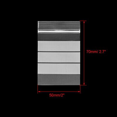100 Stuks Zip-Lock Plastic Zakken Beschrijfbaar Hersluitbare Wegwerp Clear 2.7 "X 2" 8 MIL