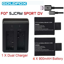 100% 900mAh Rechargable Li-ion Battery For SJ4000 WiFi SJ5000 WiFi M10 SJ5000x Elite Goldfox Action Camera