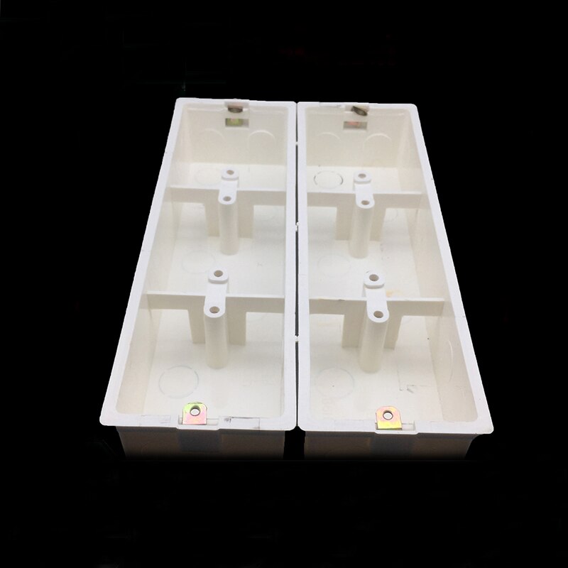 Type 86 PVC Flame Retardant Junction Dark Box Universal Switch Socket Bottom Wall Mount Switch Box 3-Gang
