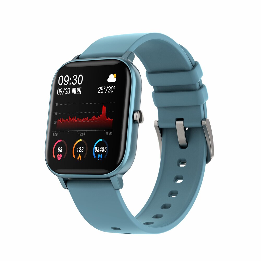 IP67 Waterproof Smart Watch Wristband Men Women Sport Pedometer Heart Rate Monitor Sleep Monitor Smartwatch Tracker for phone: Blue