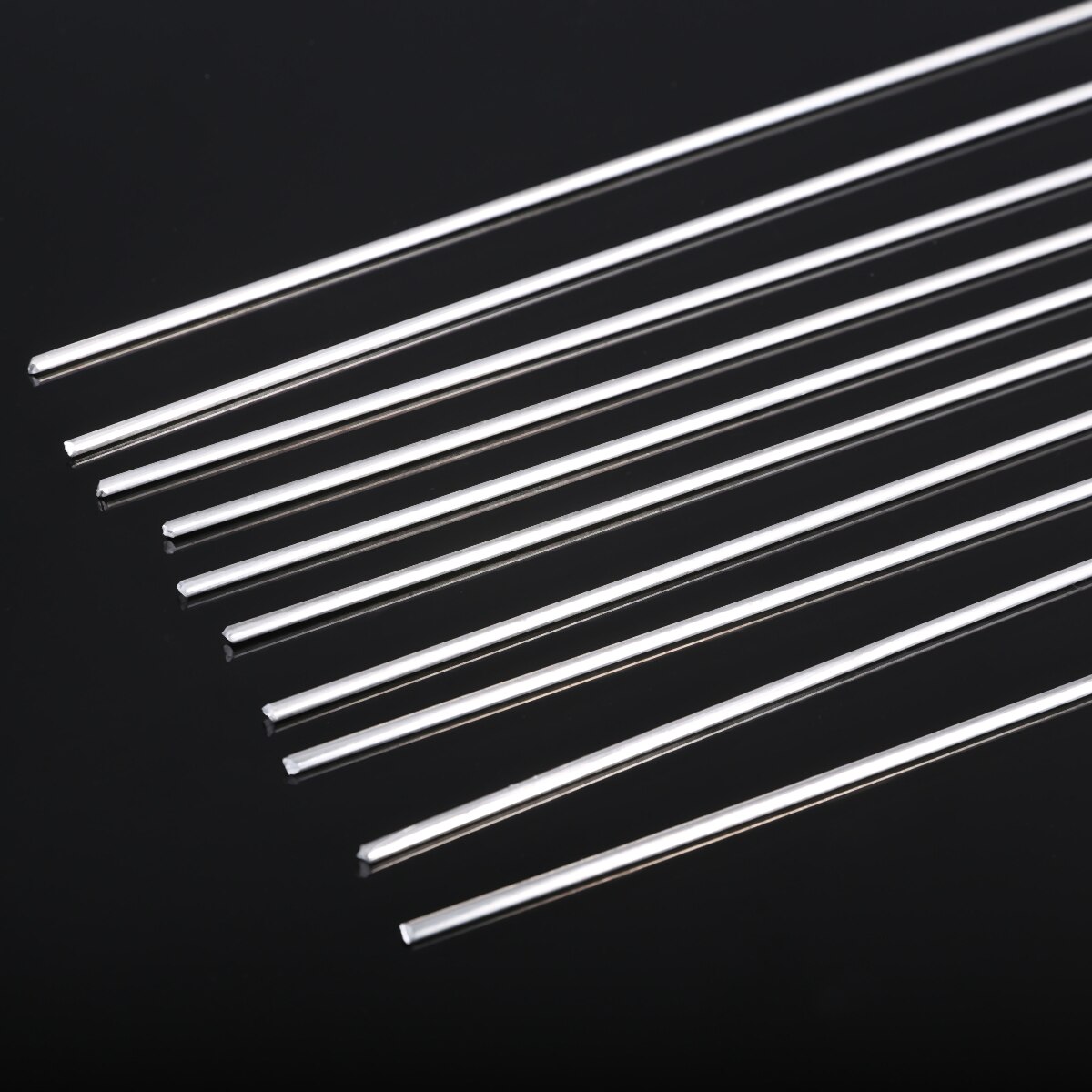 10Pcs Welding Sticks Low Temperature Metal Aluminum Magnesium Welding Rod 2.4mm Dia Silver Welding Sticks for Soldering Tools