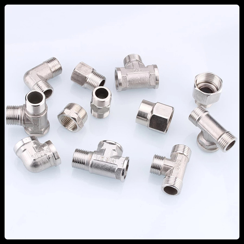 1/2 3/4 BSP 304 Stainless Steel Female Male Thread Tee Type Reducing Elbow Butt Joint Adapter Adapter Coupler Plumbing Fittings