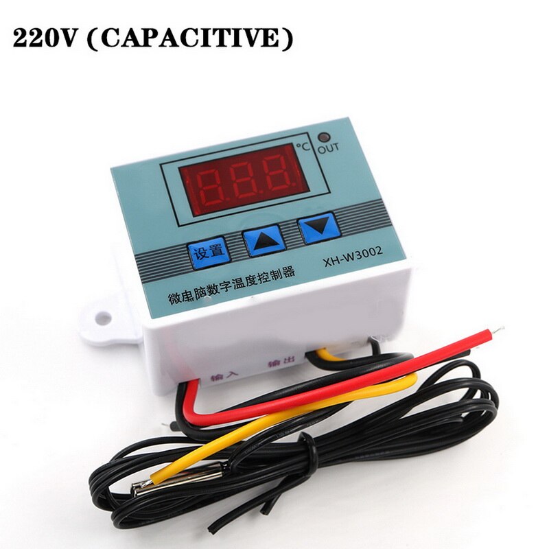 Digital LED Temperature Controller XH-W3001/W3002 10A 12V 24V 220V Industrial 1.9 Inches & Under Charger Embedded - 50 ~ 110C: 220V W3002