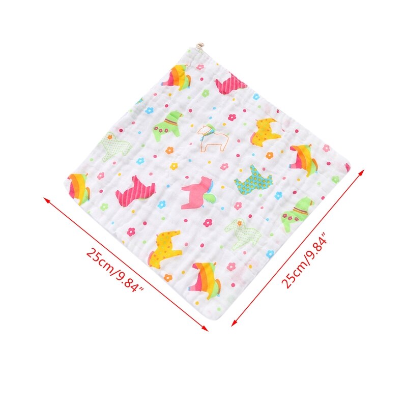 Asciugamano per neonato a 6 strati in mussola di cotone per bambini 12 pezzi