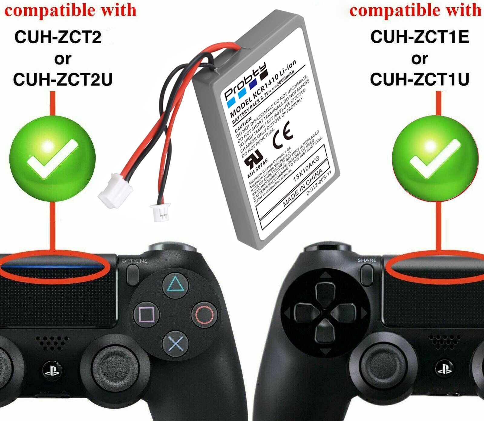 Batterie pour manette de jeu Sony PS4 dualshock 4 V1, contrôleur sans fil Bluetooth, Batteries rechargeables CUH-ZCT1E CUH-ZCT1U
