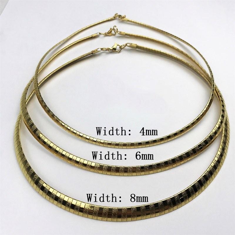 oulai777 stainless steel necklace women chains sneck choker gold jewelry statement necklace neck Steel color chain