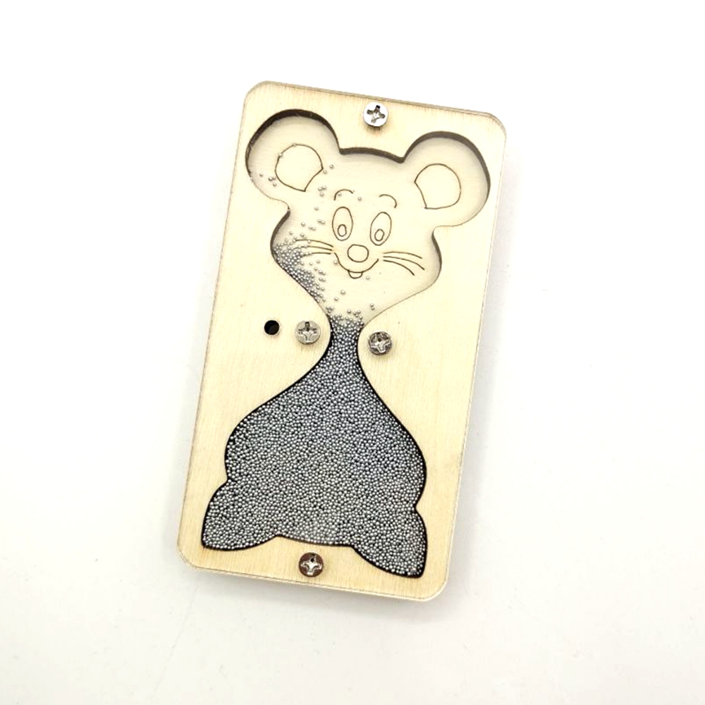 Sablier en bois pour bébé, souris et chat, accessoires Montessori, pièces d'éléments, horloge de sable pour l'éducation des enfants, bricolage, planche occupée: Argent