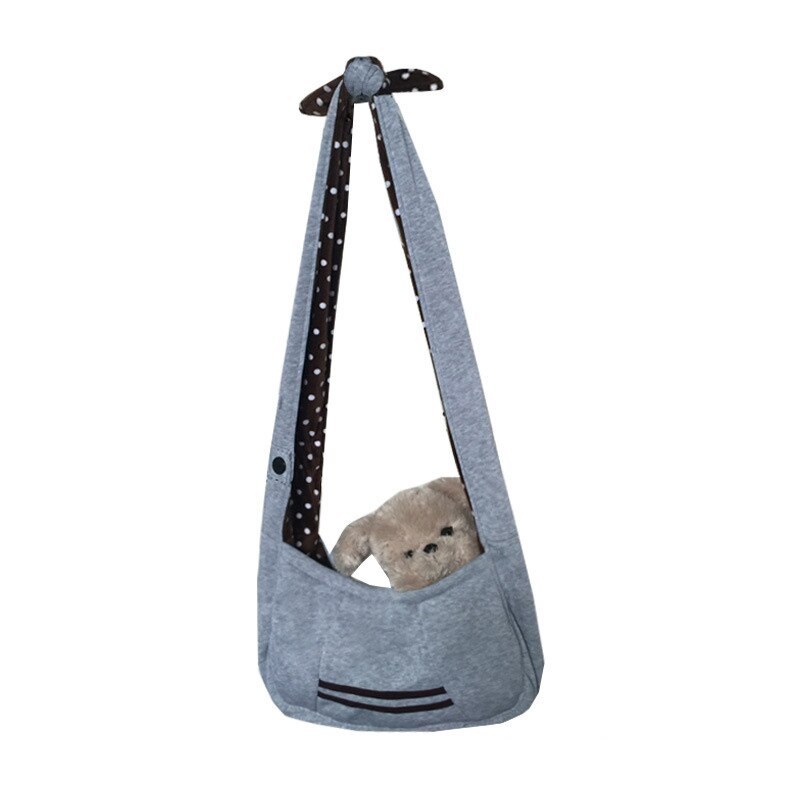 Huisdier Messenger Bag Hond Casual Rugzak Voor Kleine Hond Huisdier Outdoor Tas Puppy Carrying Ademende Dubbele Schouder Rugzak: Gray Spans