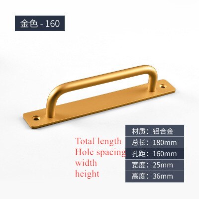 Aluminum Alloy Sliding Door Handle Balcony Window Cabinet Door Handle Bedroom Kitchen Black Gold Silver Furniture Hardware: F