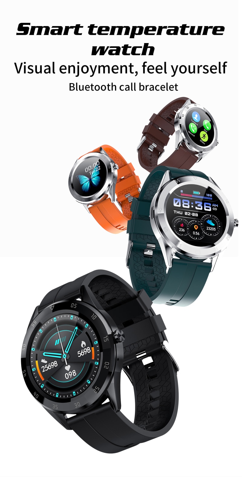Y10 Smart Horloge Bluetooth Call Sport Fitness Band Armband Hartslag Bloeddruk Testen Smartwatch