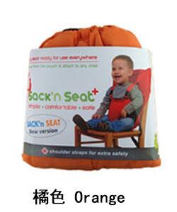 Stolebetræk sæde sikkerhedssele fodring høj stol baby bærbar sæde spædbarn rejse foldbar vaskbare spædbørn spisestue spisestue  er772: Orange