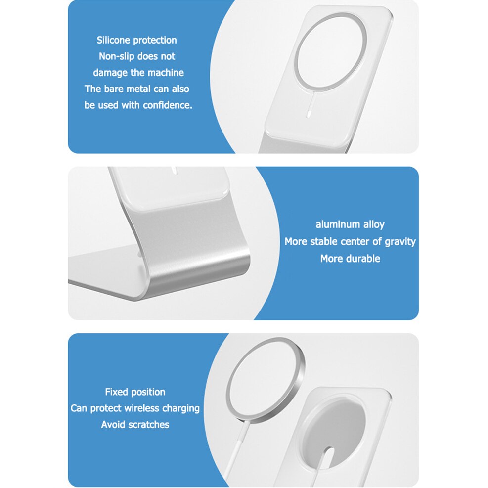 For Magsafe Qi Wireless Charger Bracket Phone Desktop Stand Holder For IPhone 12 Pro Max 12Mini Magnetic Wireless Charging