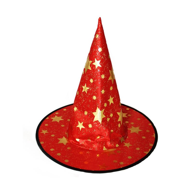 WZCX-Sombrero de de pentagrama para Halloween, sombrero de mago Unisex con personalidad, puntiagudo, novedad de: 01