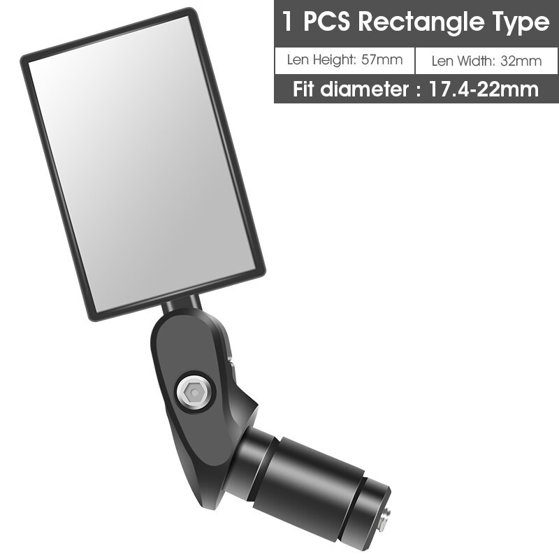 WEST BIKING Bicycle Rearview 360 Rotate Safety Adjustable Cycling Rear View MTB Road Bicycle Handlebar Mirrors Bike Accessories: 1 Pcs Type B
