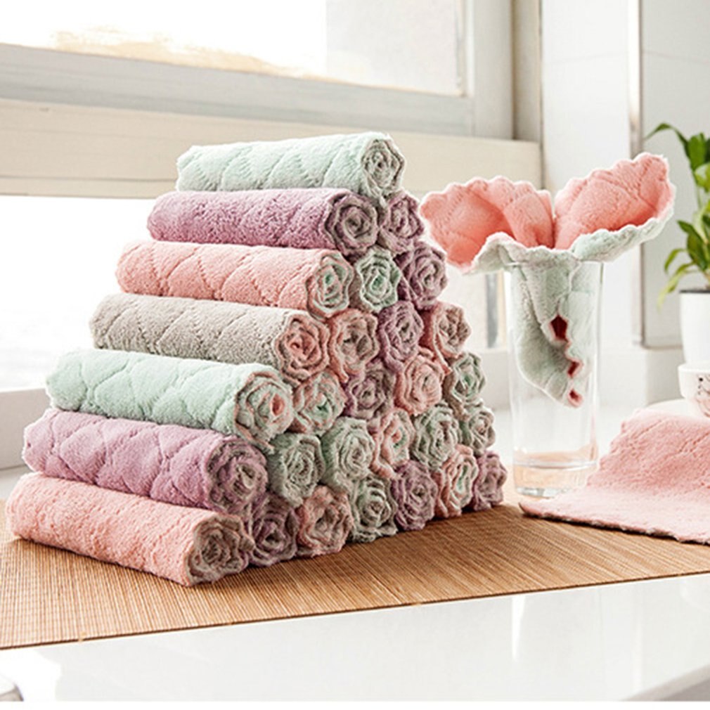 All-purpose Microfiber Cleaning Cloths Wiping Highly Absorbent & Lint Free Dusting Rags for Home and Kitchen