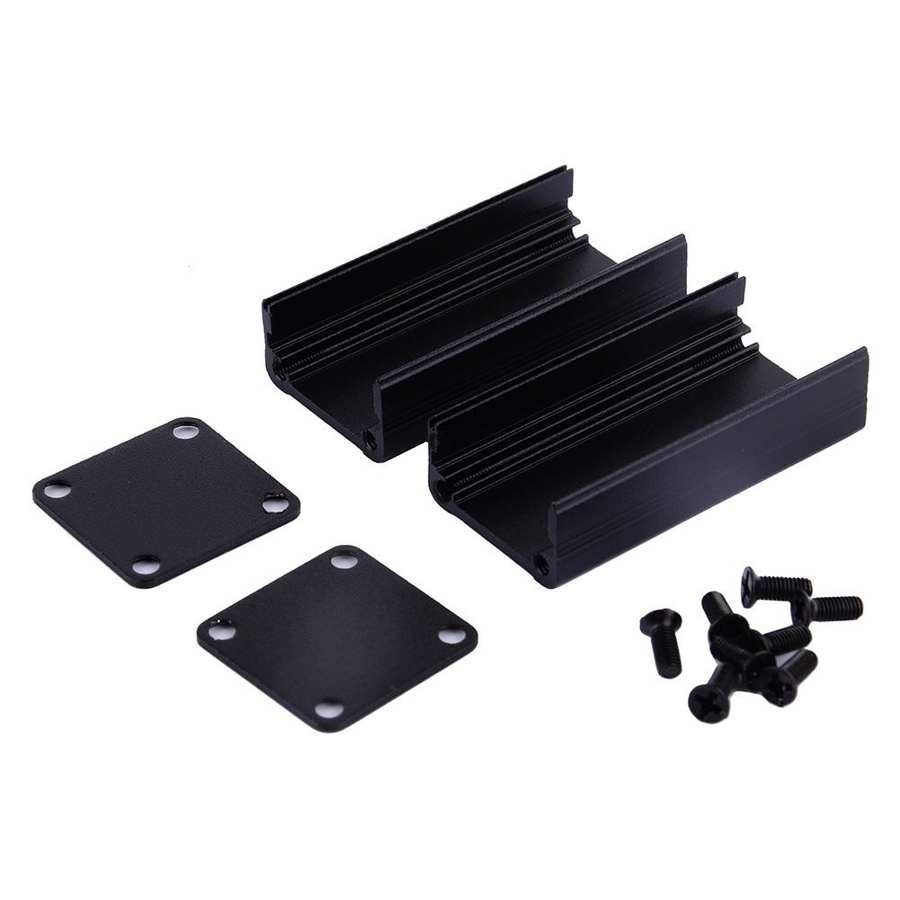 Ekstruderet aluminium kabinet aluminium pcb instrumentboks kabinet elektronisk køleboks elektronisk projekt kuffert 50 x 25 x 25mm