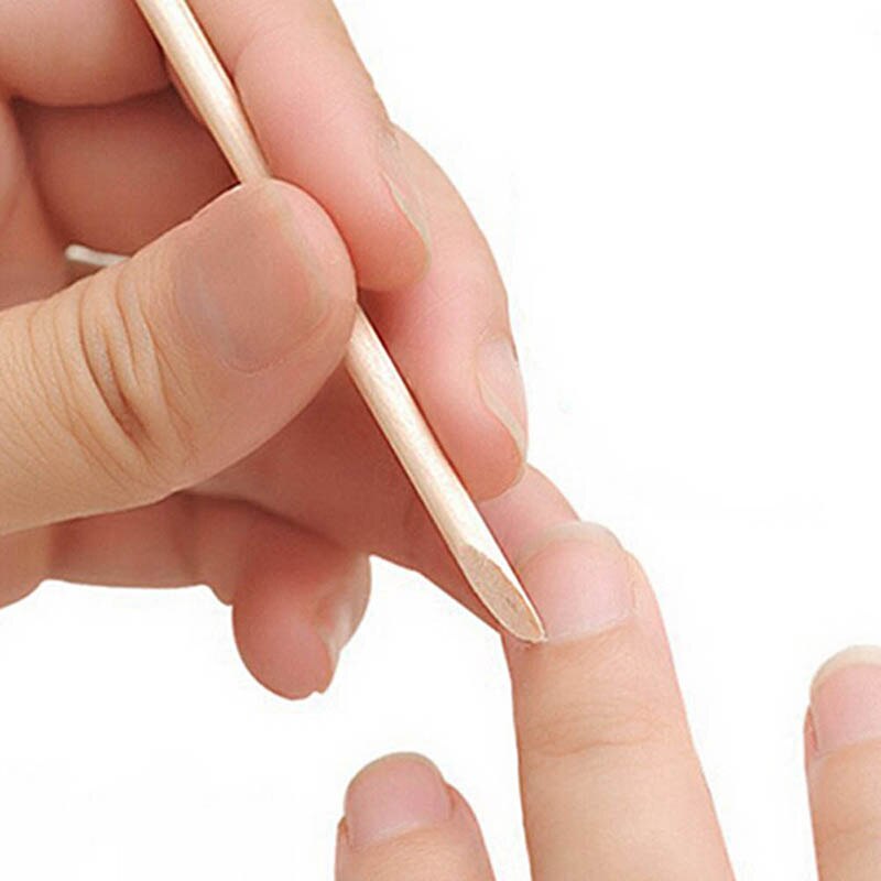 10 stuks/set nagelkunst hoekige dubbelzijdige houten stokjes nagelriemduwer remover voor nagelverzorging manicure handige tools