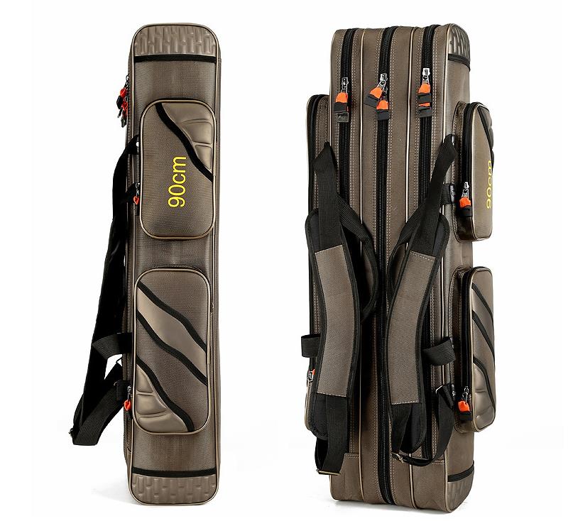 3 Layer Fishing Bags For Fishing Rod Tackel Accessory 80cm 90cm 100cm 120cm Waterproof Fishing bag Multifunctional Backpack J247