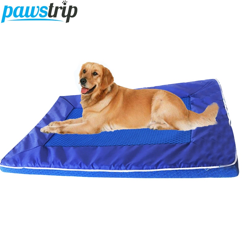 Pawstrip 3 maten zomer hondenbed oxford nylon verkoelende kattenbedden ademend afneembaar wasbaar groot hondenkussen